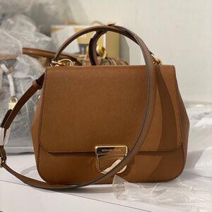 Mıchael Kors bridgette saffiano leather satchel bag